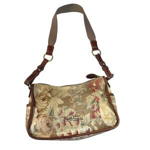 Vintage Fossil Floral Crossbody adjustable Shoulder Bag
